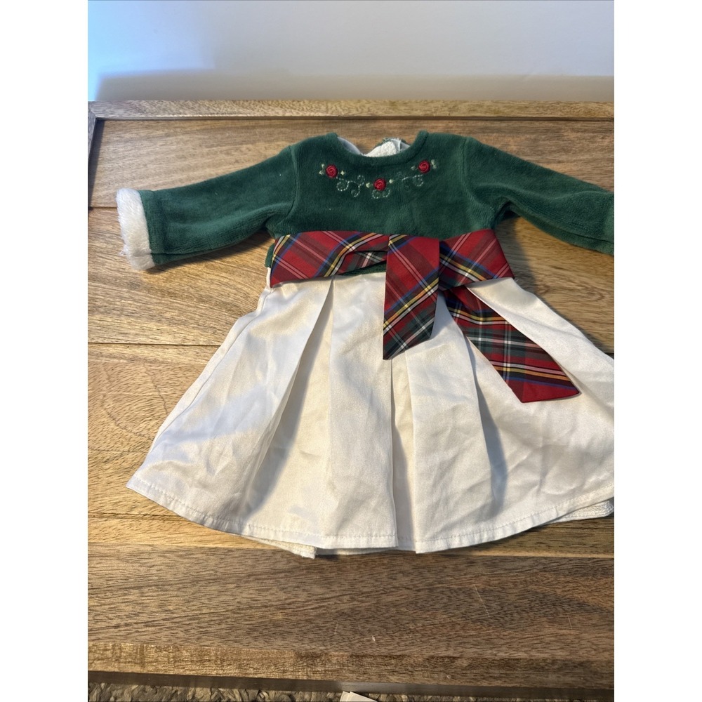American Girl Bitty Baby Evergreen Holiday Dress Only 2007 Retired